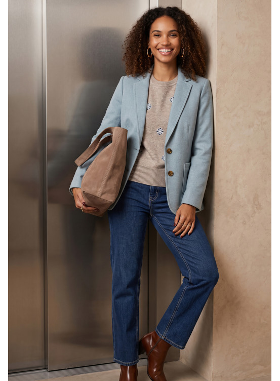 VESTE LAINE - MINERVA - ARDOISE